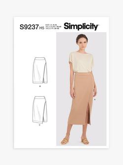 Simplicity Misses' Asymmetrical Slim Skirt Sewing Pattern, S9237, 