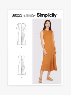Simplicity Misses' Asymmetrical Pleated Dress Sewing Pattern, S9223, 