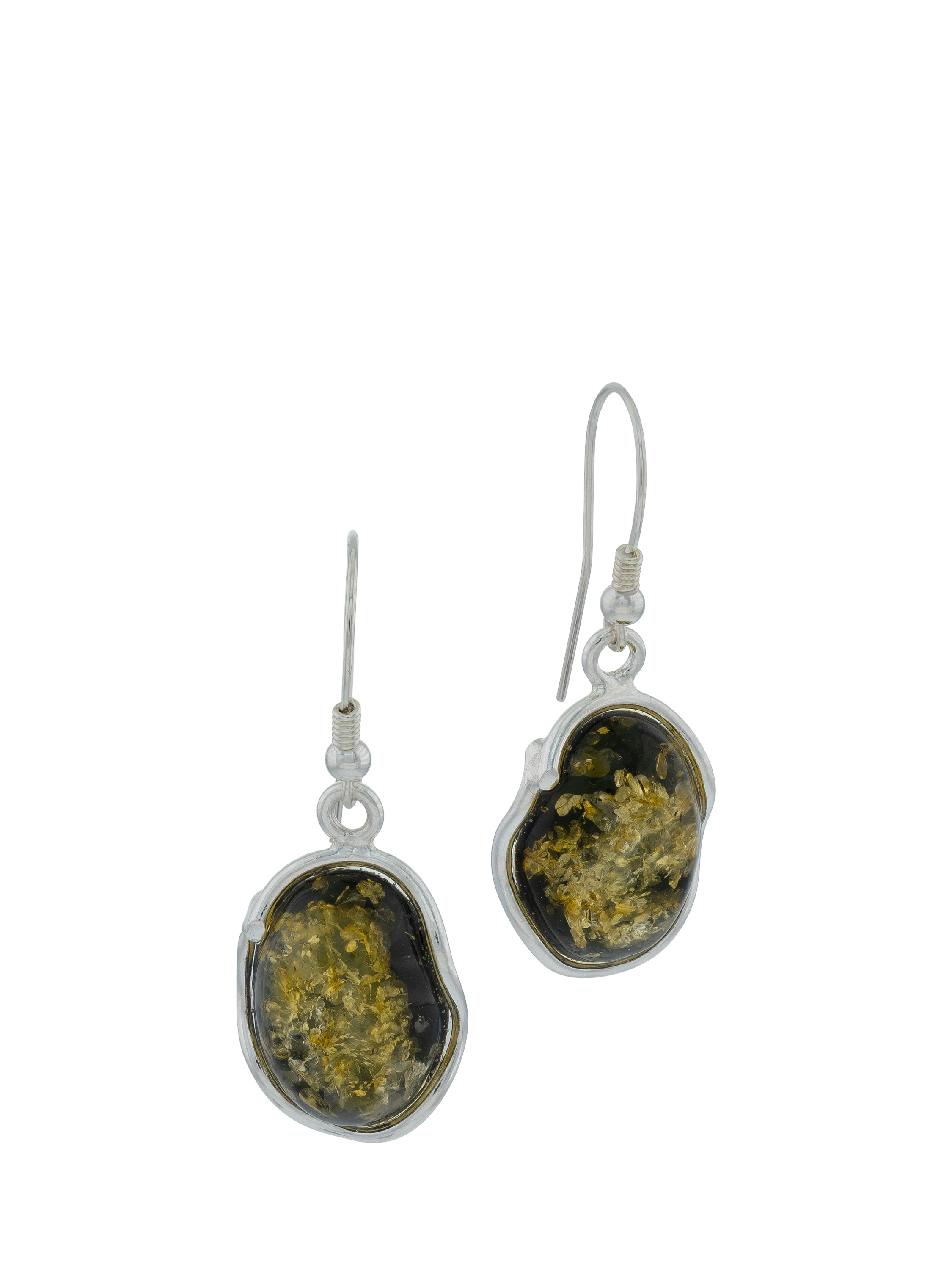 Be-Jewelled Triple Amber Drop Earrings, Gold