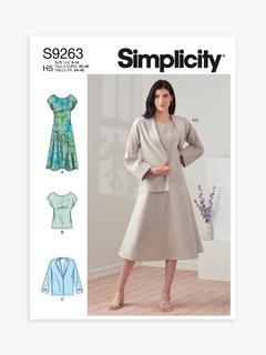 Simplicity Misses' Dress, Jacket and Top Sewing Pattern, S9263, H5