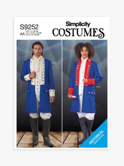 Simplicity Costumes Unisex Continental Uniform Sewing Pattern, S9252, 