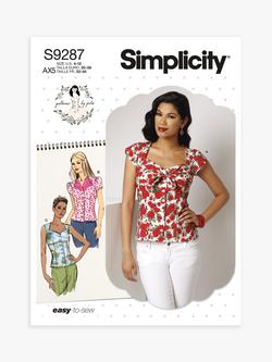 Simplicity Misses' Loose Fitting Blouse Sewing Pattern, S9287, 