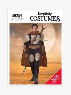 Simplicity Men and Boys' Armour Costume Sewing Pattern, S9254, A, 