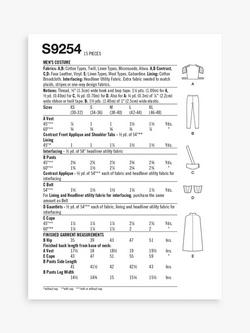 Simplicity Men and Boys' Armour Costume Sewing Pattern, S9254, A - view 2, 