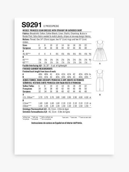 Simplicity Misses' Close Fitting Dress Sewing Pattern, S9291 - view 2, 