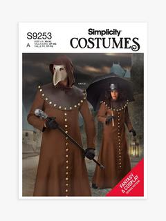 Simplicity Costume Unisex Plague Doctor Sewing Pattern, S9253, A