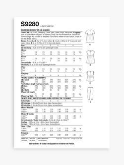 Simplicity Child's Dress, Top and Leggings Paper Pattern, S9280, A - view 2, 