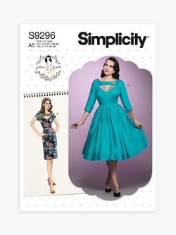 Simplicity Misses' Fitted and Flared Dress Sewing Pattern, S9296, 