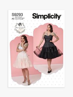 Simplicity Misses' Full Slip and Petticoat Sewing Pattern, S9293, 