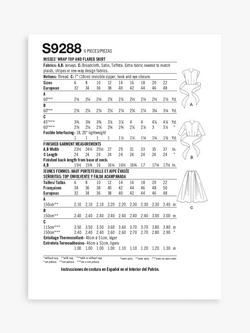 Simplicity Misses' Wrap Top and Skirt Sewing Pattern, S9288 - view 2, 