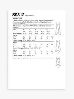 Simplicity Accessories Wrap Round Apron Sewing Pattern, S9312, A - view 2, 
