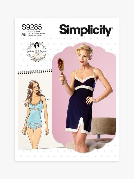 Simplicity Misses' Lace-Trimmed Lingerie Sewing Pattern, S9285, 