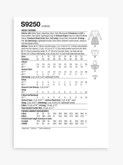 Simplicity Costume Space Warrior Sewing Pattern, S9250 - view 2, 