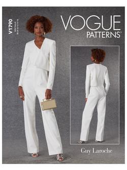 Vogue Misses' Bolero Jacket & Jumpsuit Sewing Pattern V1790, 