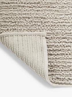 John Lewis Recycled Polyester Quick Dry Bobble Bath Mat - view 2, Linen