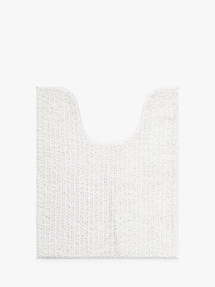 John Lewis Recycled Polyester Quick Dry Bobble Pedestal Mat, White