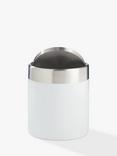 John Lewis Swing Lid Mini Bathroom Bin, 1.5L, White