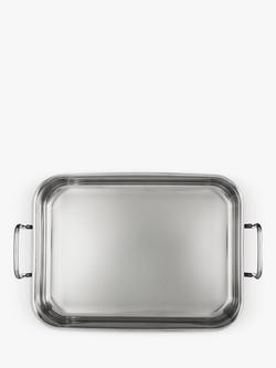 John Lewis Professional 3-Ply Stainless Steel Roaster - view 2, Silver