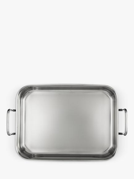 John Lewis Professional 3-Ply Stainless Steel Roaster - view 2, Silver