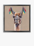 John Lewis Louise Luton Llama Framed Print, 34 x 34cm, Natural/Multi