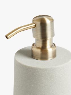 John Lewis Drift Soap Pump, Brass Finish - view 2, Natural