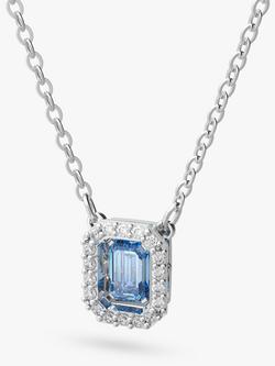 Swarovski Millenia Octagonal Pendant Necklace, Silver/Fancy Blue Light