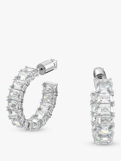 Swarovski Millenia Crystal Half Hoop Earrings, Silver, Silver