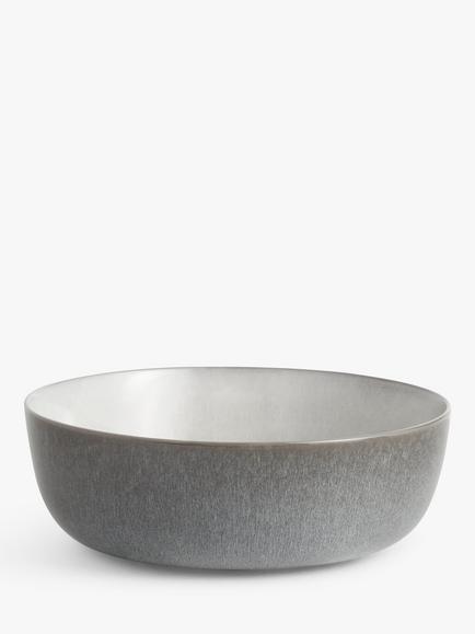 John Lewis Reactive Glaze Stoneware Cereal Bowl, 16.6cm, Natural