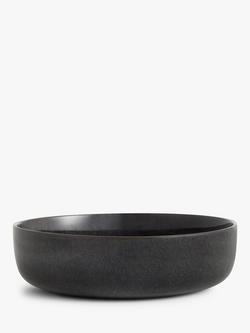 John Lewis Reactive Glaze Stoneware Serve Bowl, 27cm, Grey, Grey