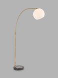 Bay Lighting Hettie Marble Floor Lamp, Black/Antique Brass