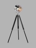 Bay Lighting Waterside Tripod Floor Lamp, Polished Nickel/Black