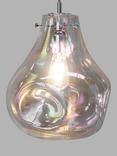 Bay Lighting Caldera Blown Glass Ceiling Light, Chrome/Iridescent