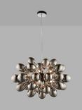 Bay Lighting Grandeur Glass Ceiling Light, Black Chrome