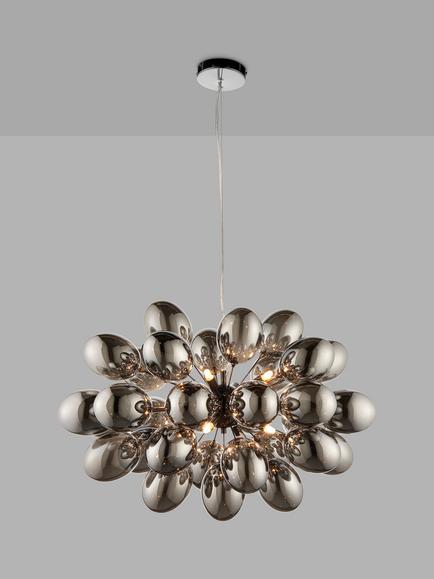 Bay Lighting Grandeur Glass Ceiling Light, Black Chrome, Black Chrome