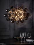 Bay Lighting Grandeur Glass Ceiling Light, Black Chrome