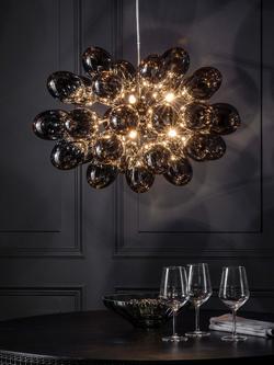 Bay Lighting Grandeur Glass Ceiling Light, Black Chrome - view 2, Black Chrome