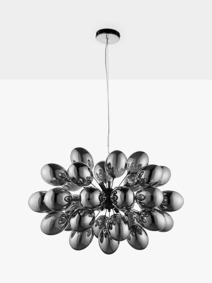 Bay Lighting Grandeur Glass Ceiling Light, Black Chrome - view 2, Black Chrome