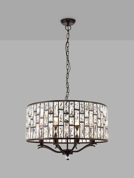 Bay Lighting Onyx Crystal Ceiling Light, Large, Clear/Metallic Bronze, Clear/Metallic Bronze