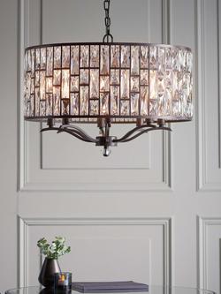 Bay Lighting Onyx Crystal Ceiling Light, Large, Clear/Metallic Bronze - view 2, Clear/Metallic Bronze