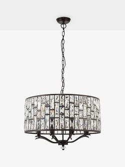 Bay Lighting Onyx Crystal Ceiling Light, Large, Clear/Metallic Bronze - view 2, Clear/Metallic Bronze