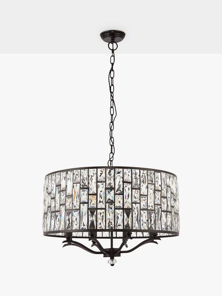 Bay Lighting Onyx Crystal Ceiling Light, Large, Clear/Metallic Bronze - view 2, Clear/Metallic Bronze
