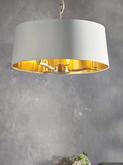 Bay Lighting Manor Ceiling Light, White/Metallic Brass - view 2, White/Metallic Brass