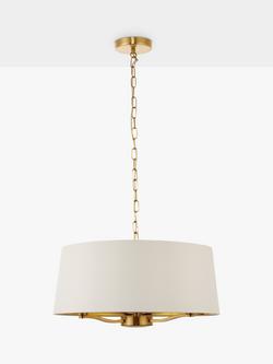 Bay Lighting Manor Ceiling Light, White/Metallic Brass - view 2, White/Metallic Brass