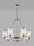 Bay Lighting Claris Chandelier Ceiling Light, Clear/Nickel