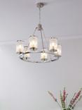 Bay Lighting Claris Chandelier Ceiling Light, Clear/Nickel