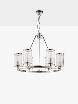 Bay Lighting Claris Chandelier Ceiling Light, Clear/Nickel - view 2, Clear/Nickel
