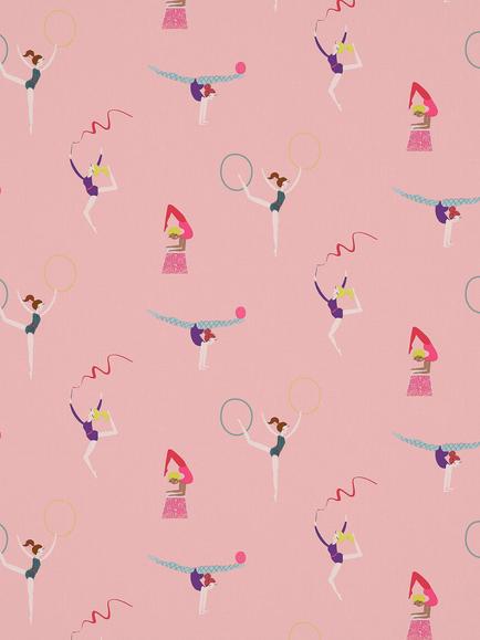 Harlequin Balancing Made to Measure Curtains or Roman Blind, Blossom/Raspberry, Blossom/Raspberry