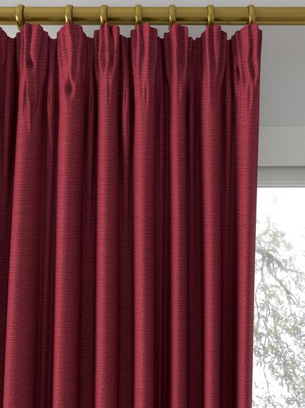 Designers Guild Pampas Made to Measure Curtains or Roman Blind, Claret - view 2, Claret