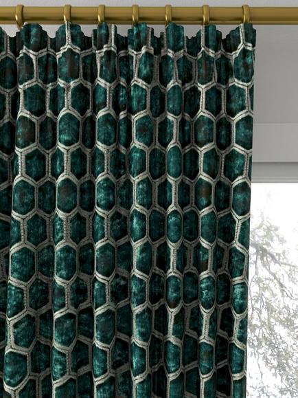 Designers Guild Manipur Made to Measure Curtains or Roman Blind, Azure - view 2, Azure