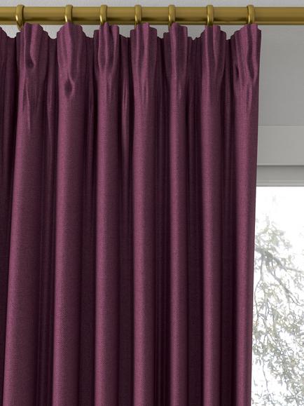 Designers Guild Madrid Made to Measure Curtains or Roman Blind, Currant - view 2, Currant